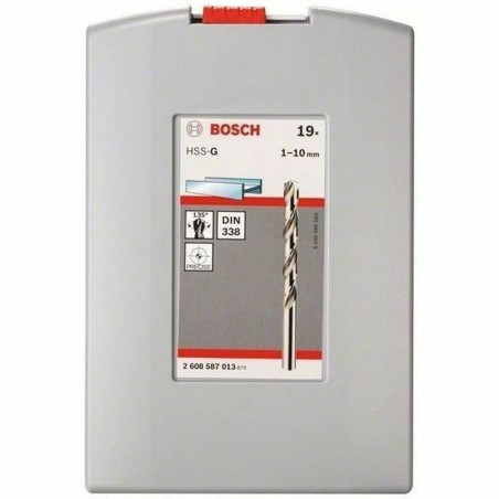 Ensemble de forets BOSCH Probox Acier Grande vitesse 1-10 mm 19 Pièces