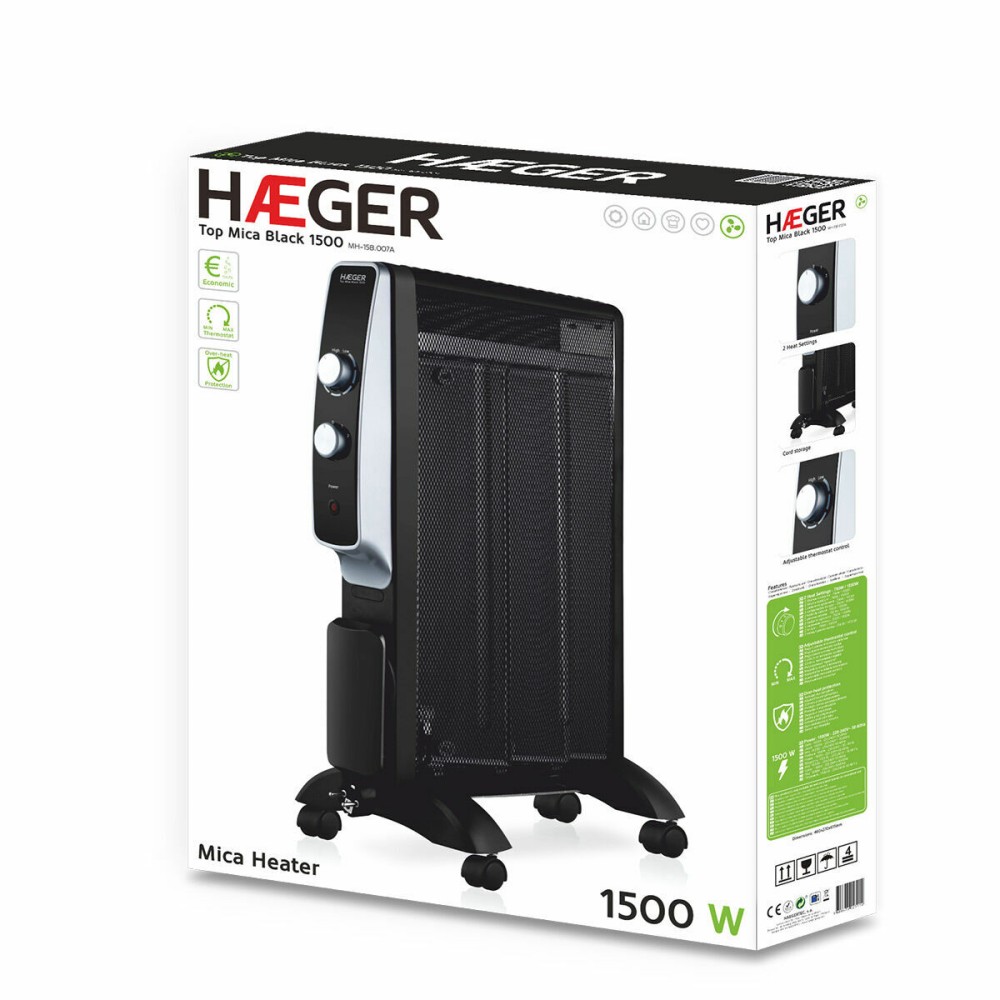 Chauffage Haeger MH-15B.007A 1500 W Noir