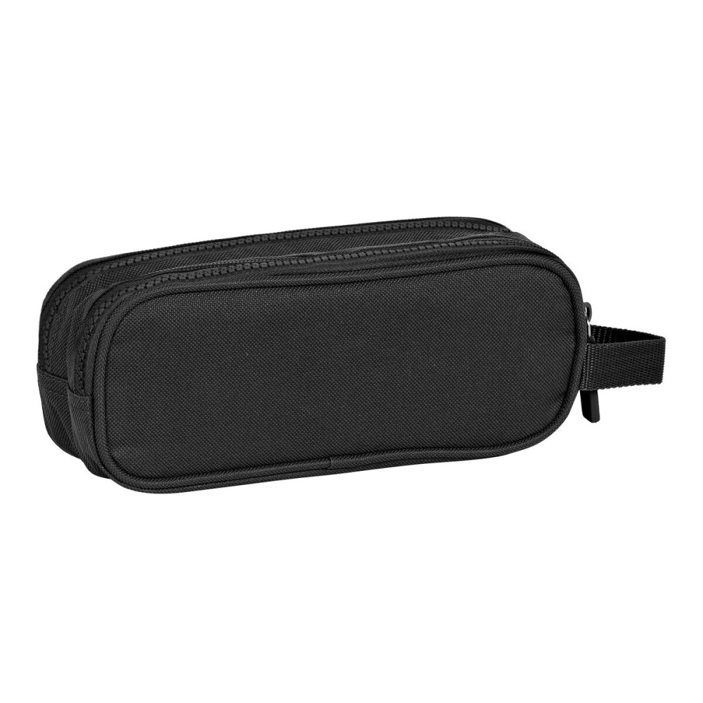 Trousse Fourre-Tout Double Safta Noir 21 x 8 x 6 cm