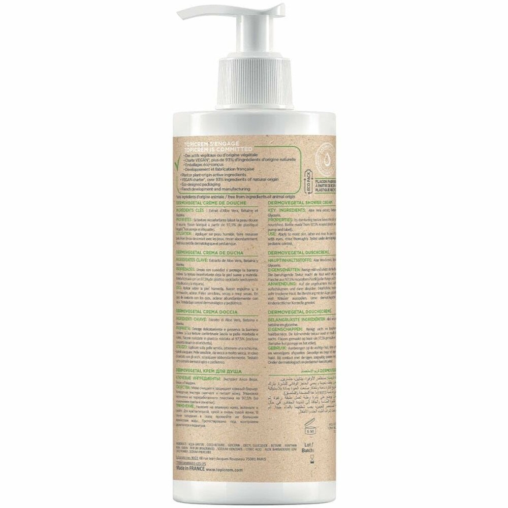 Crème de douche Topicrem Dermovegetal 390 ml