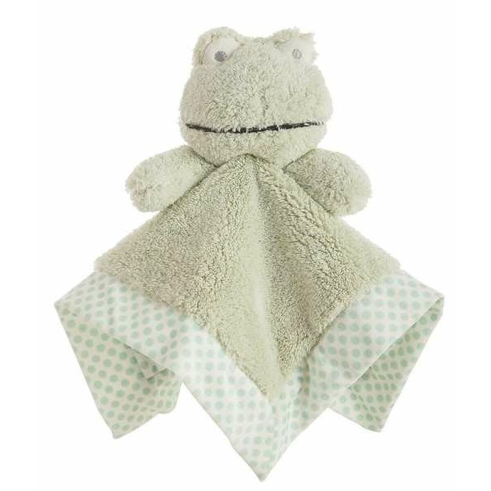 Doudou    double couche 30 x 30 cm Pois Vert