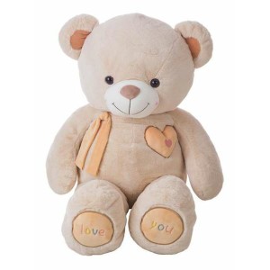 Jouet Peluche Valentin Beige Ours 115 cm