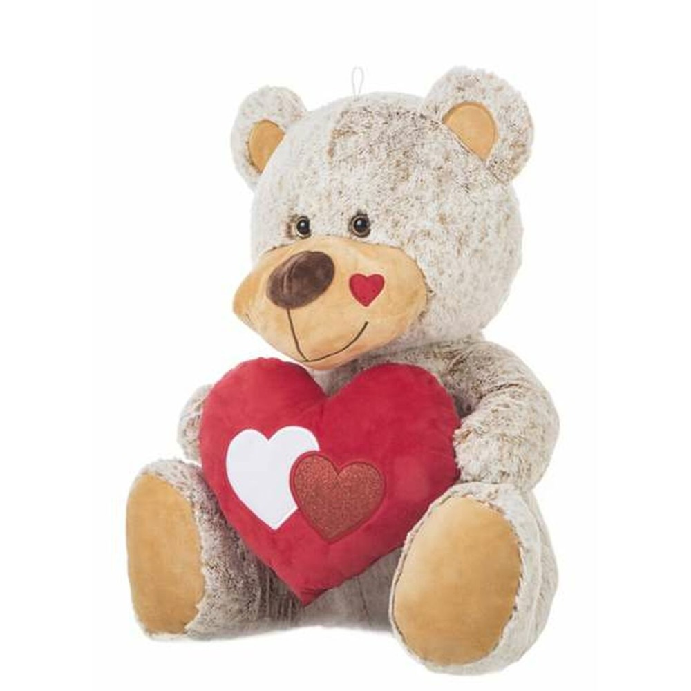 Fluffy toy Beige Bear Heart 60 cm