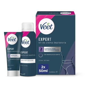 Set zum Rasieren Veet Expert Haarentfernung Bikini-Linie/Intimbereiche 2 Stücke