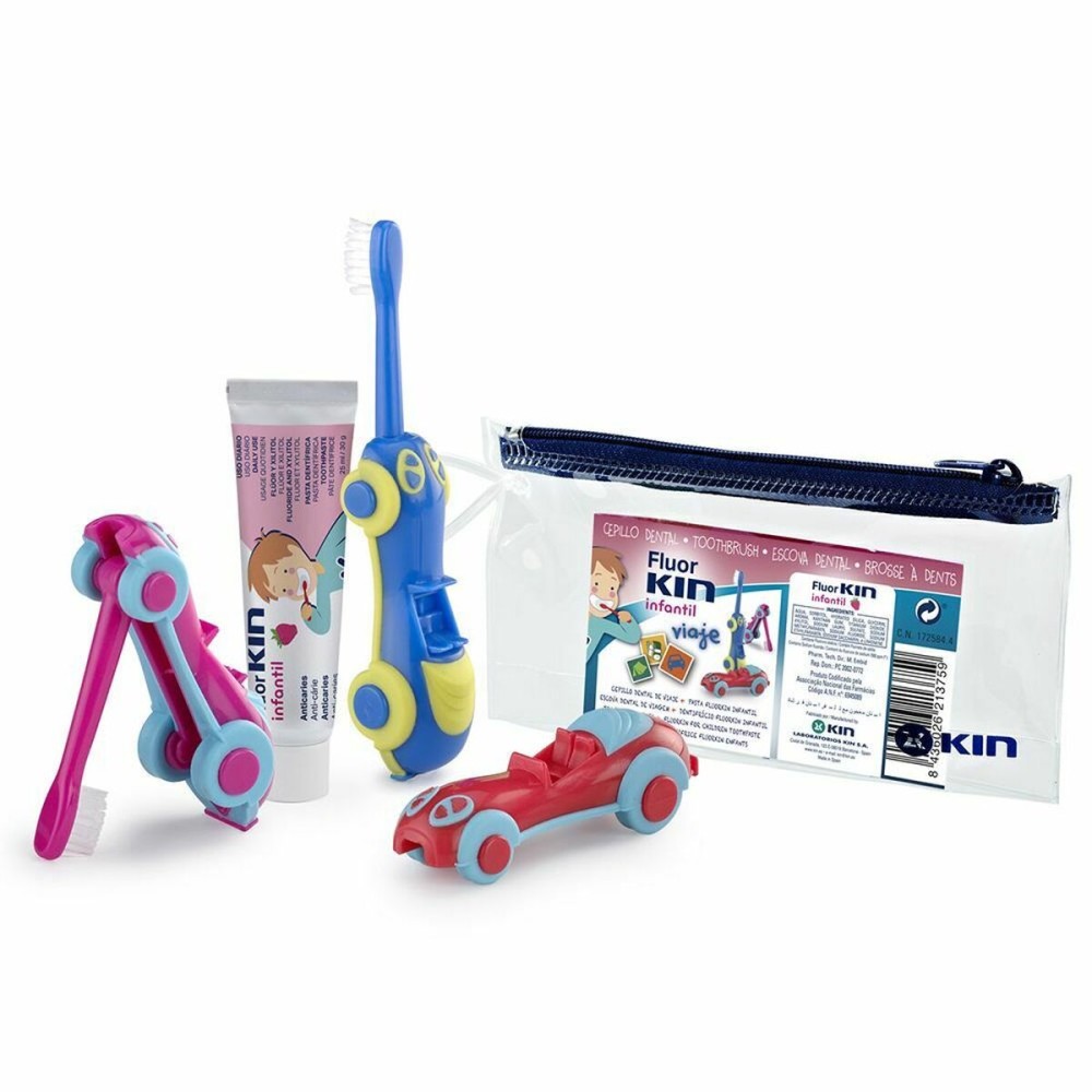 Ensemble Soin Buccal pour Enfant Kin Fluorkin Voiture (3 Pièces)