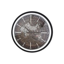 Wall Clock DKD Home Decor World Map Brown Black Iron Vintage 59,5 x 8,5 x 59,5 cm