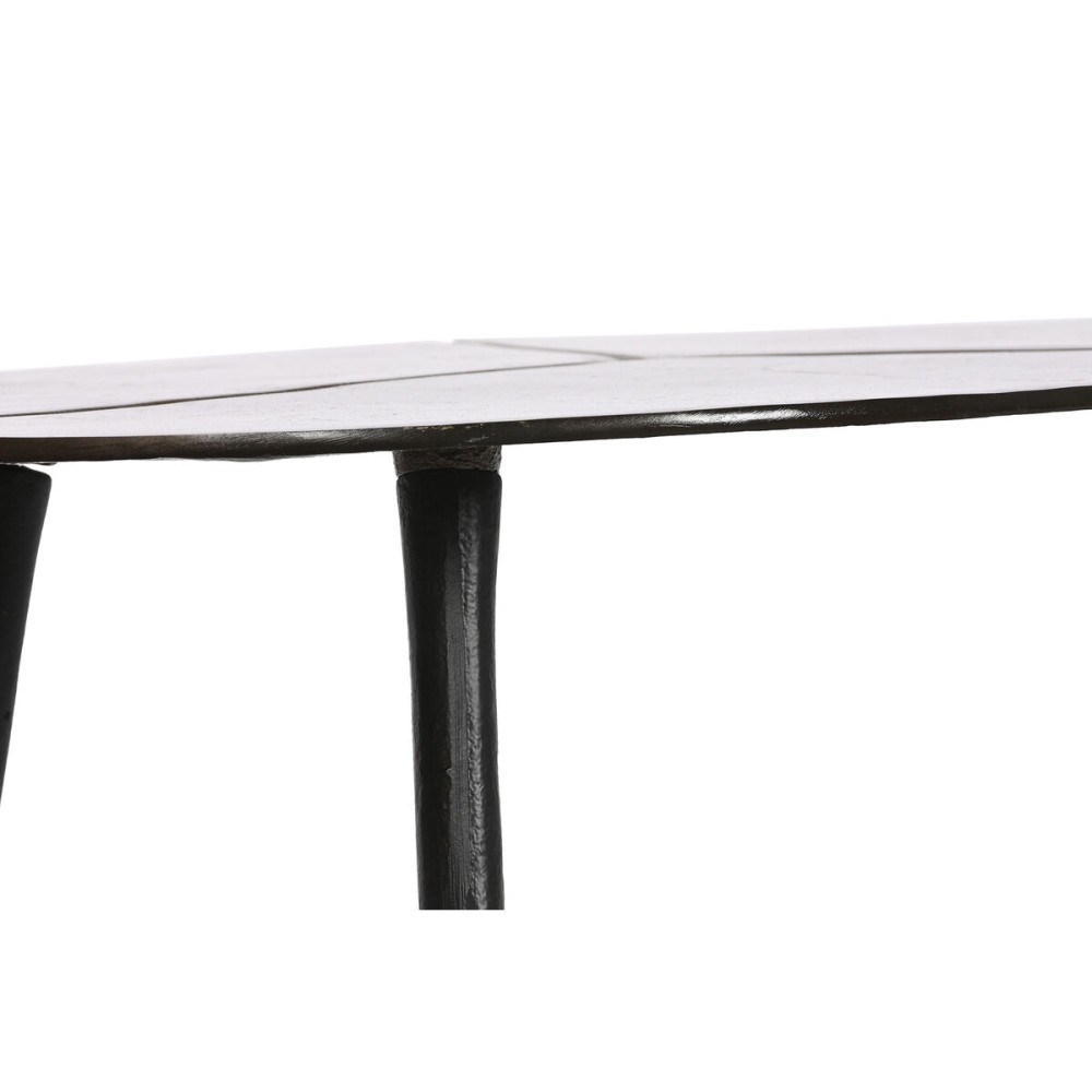 Table d'appoint DKD Home Decor Noir Doré Aluminium Laiton 78 x 45 x 40 cm (2 Unités)