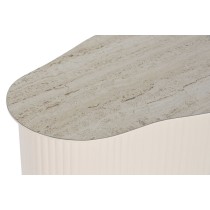 Table d'appoint Home ESPRIT Blanc Beige Marron Clair Métal Céramique 70 x 46 x 38 cm