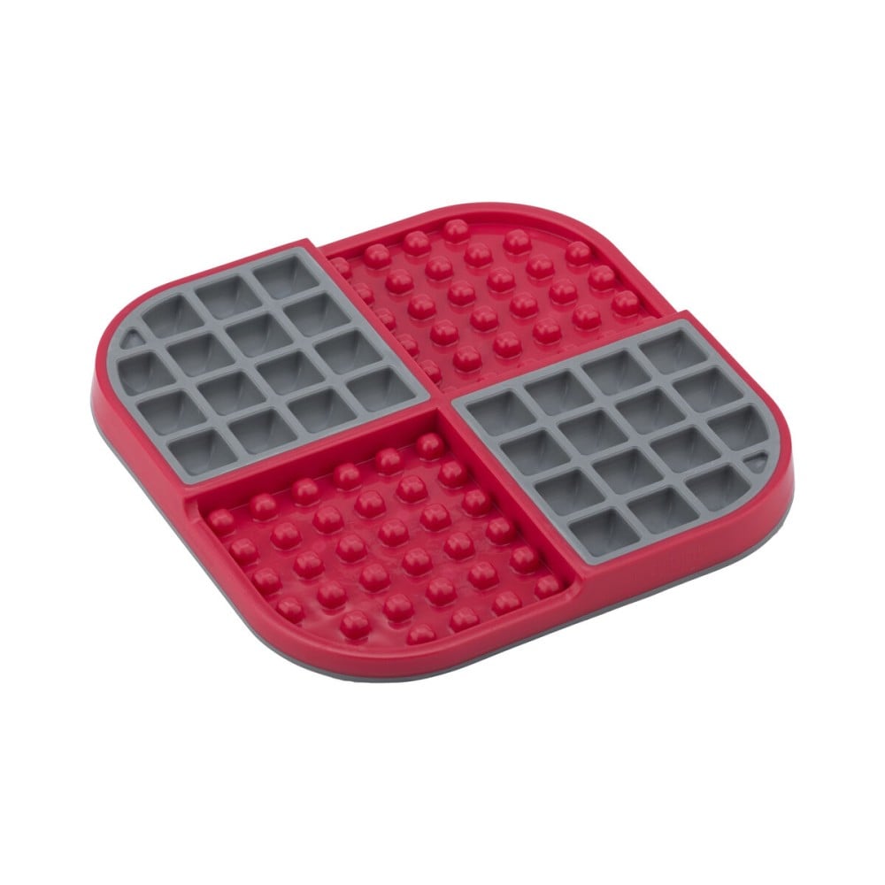 Dog Feeder Lickimat polypropylene TPR Red