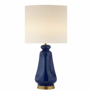 Lampe de bureau DKD Home Decor Beige Blue marine Porcelaine 35 x 35 x 64 cm