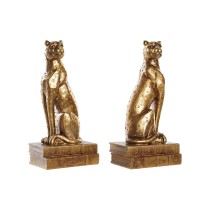 Bookend DKD Home Decor Leopard Resin Colonial (16 x 11 x 33 cm)