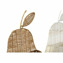 Korb DKD Home Decor An der Wand montiert 55 x 33 x 14 cm Rattan (2 Stück)