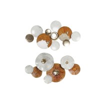 Wall Decoration DKD Home Decor 91 x 5 x 50 cm Terracotta White Circles (2 Units)