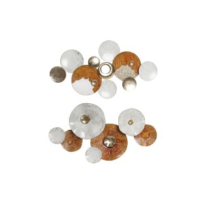 Décoration murale DKD Home Decor 91 x 5 x 50 cm Terre cuite Blanc Cercles (2 Unités)