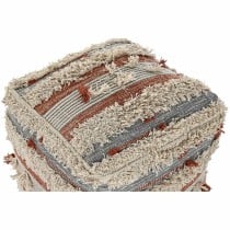 Coussin DKD Home Decor De Sol Rayures Orange 50 x 50 x 50 cm Blanc Boho