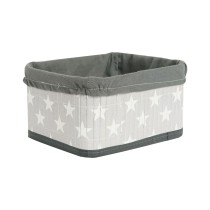 Basket set DKD Home Decor White Grey Bamboo MDF Wood Stars 51 x 35 x 33 cm