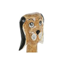 Decorative Figure DKD Home Decor White Brown Dog Tropical 80 cm 16 x 9 x 100 cm