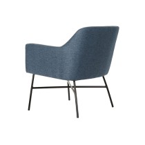 Fauteuil DKD Home Decor Bleu Noir Métal 66 x 62 x 75 cm