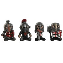 Decorative Figure Home ESPRIT Red Grey 7 x 4 x 9 cm (4 Units)