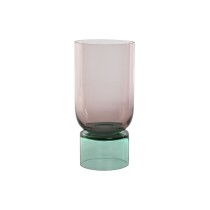 Vase Home ESPRIT zweifarbig Kristall 15 x 15 x 32 cm