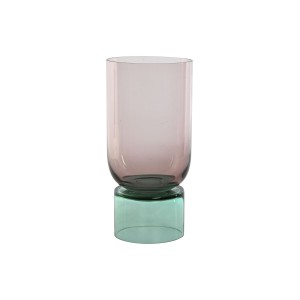 Vase Home ESPRIT Bicoloured Crystal 15 x 15 x 32 cm