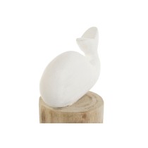 Decorative Figure Home ESPRIT White Natural Whale Mediterranean 17 x 10 x 28 cm