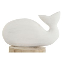 Decorative Figure Home ESPRIT White Natural Whale Mediterranean 17 x 10 x 28 cm