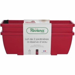 Pot Riss RIV1687434768649 Rouge Plastique Rectangulaire (2 Unités)