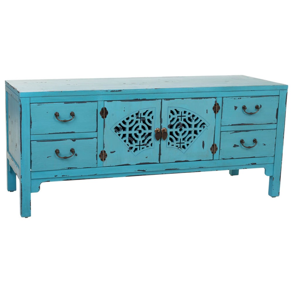 Multipurpose Chest of Drawers Alexandra House Living Blue Fir wood MDF Wood 40 x 50 x 120 cm