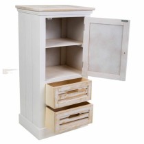 Schrank Alexandra House Living Weiß Kaffee Paulonia-Holz Holz MDF 30 x 80 x 40 cm