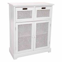 Meuble d'Entrée Alexandra House Living Blanc Canne Bois de paulownia Bois MDF 29 x 75 x 60 cm