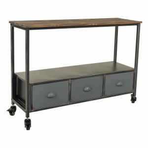 Hall Alexandra House Living Brown Grey Wood Metal 32 x 72 x 100 cm