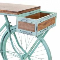 Eingangsbereich Alexandra House Living Bike türkis Holz Eisen 50 x 94 x 198 cm