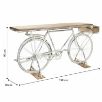 Eingangsbereich Alexandra House Living Bike Weiß Kaffee Eisen Mango-Holz 50 x 90 x 198 cm