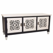 Meuble d'Appoint Alexandra House Living Blanc Noir Bois d'épicéa Bois MDF 40 x 46 x 105 cm