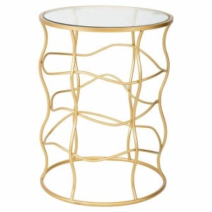 Table d'appoint Alexandra House Living Or Métal 46 x 60 x 46 cm