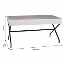 Table Alexandra House Living Blanc 80 x 80 x 160 cm