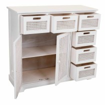 Sideboard Alexandra House Living White Paolownia wood MDF Wood 33 x 78 x 86 cm