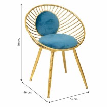 Bench Alexandra House Living Blue Golden 46 x 70 x 55 cm