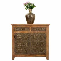 Buffet Alexandra House Living Naturel Laiton Bois de manguier 33 x 102 x 102 cm