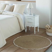 Carpet Alexandra House Living White Natural 100 x 100 cm Circular