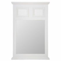 Wandspiegel Alexandra House Living Grau Rosa Glas Rattan Tannenholz 90 x 4 x 60 cm