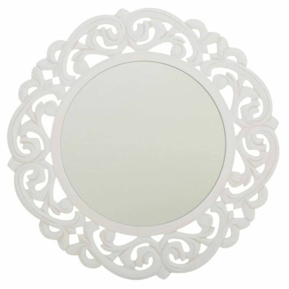 Miroir mural Alexandra House Living Blanc Crème Métal Bois de pin 2 x 60 x 60 cm