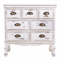 Commode Alexandra House Living Blanc Bois de paulownia 30 x 70 x 70 cm