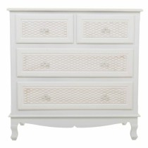 Chest of drawers Alexandra House Living White Cream Metal Pine MDF Wood 40 x 81 x 80 cm