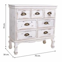 Commode Alexandra House Living Blanc Bois de paulownia 30 x 70 x 70 cm