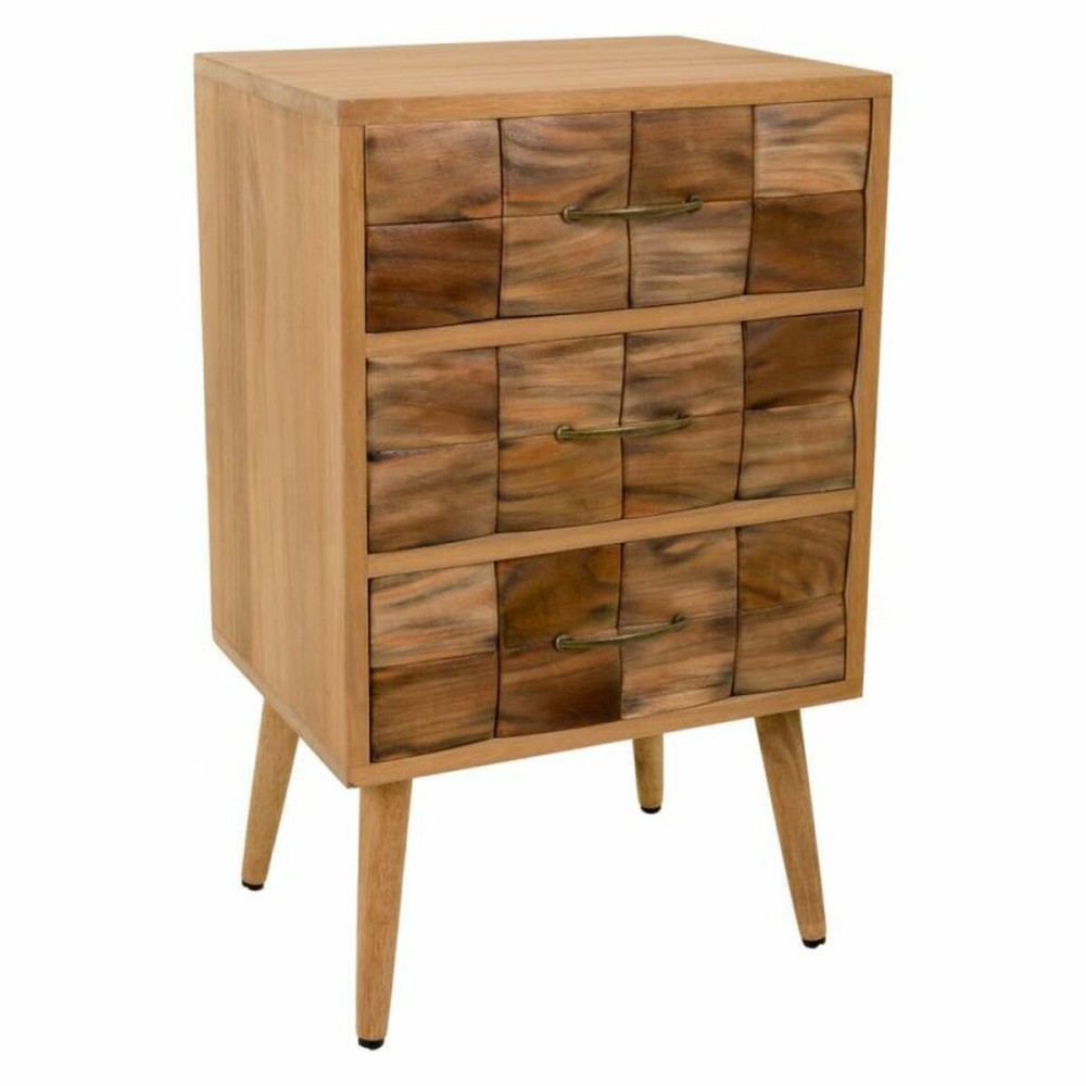 Schubladenschrank Alexandra House Living natürlich Paulonia-Holz 75 x 38 x 45 cm