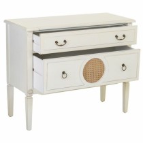 Chest of drawers Alexandra House Living White Rattan Fir wood MDF Wood 72 x 38 x 88 cm