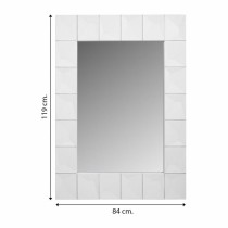 Miroir mural Alexandra House Living Blanc verre Bois MDF 4 x 119 x 84 cm