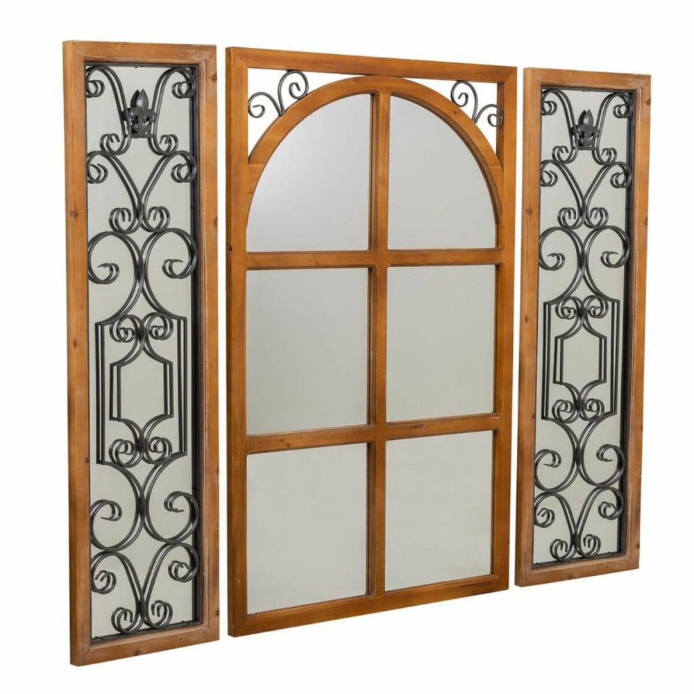 Wandspiegel Alexandra House Living natürlich Glas Tannenholz 3 x 127 x 76 cm